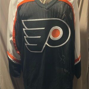 CCM Men's Black and Orange Philadelphia Flyers Hockey Jersey